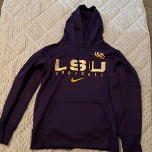 Nike mens dri-fit hoodie, size small. LSU football, worn a lot. Very comfy!